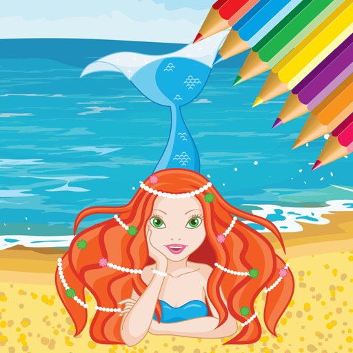Mermaid Sea Animals Coloring Book Drawing for kids app reviews download