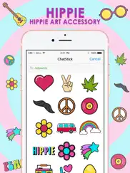 hippie art retro accessory stickers for imessage ipad images 1