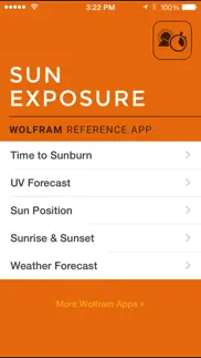 wolfram sun exposure reference app iphone resimleri 1