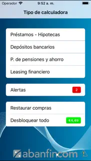 abanfin financial tools iphone capturas de pantalla 1