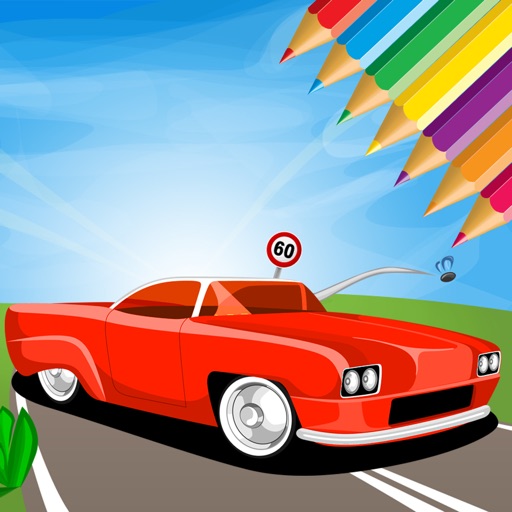 Super Car Coloring Book - Vehicle drawing for kids app reviews download