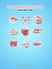 watercolor love stickers ipad images 1