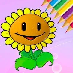 flowers coloring book for kids - drawing free game logo, reviews