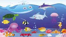 sea animal jigsaws - baby learning english games iphone images 1