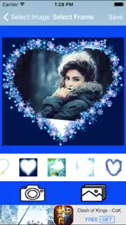 blue heart romantic photo frame iphone images 2