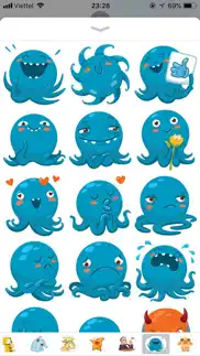 octopus cute funny stickers iphone images 1