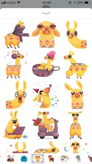 hipster lama funny stickers iphone images 1