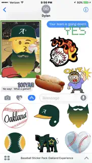 oakland baseball sticker pack iphone images 1