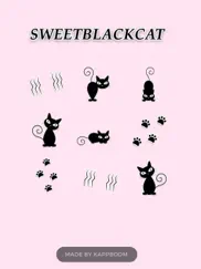 sweet black cat sticker ipad images 1