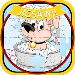 cats and dogs cartoon jigsaw puzzle games logo, reviews