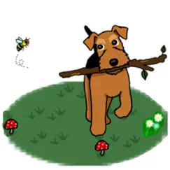 cute welsh terrier dog sticker logo, reviews