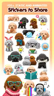 toy poodle dog emojis stickers iphone images 2