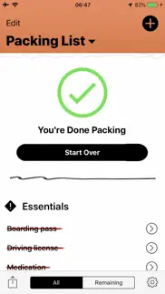 travel packing list iphone capturas de pantalla 2