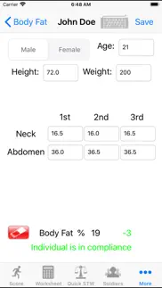 army fitness apft calculator iphone images 3