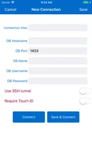 sql server mobile client pro iphone capturas de pantalla 1