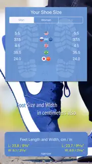 feet meter measure shoe size iPhone Captures Décran 2