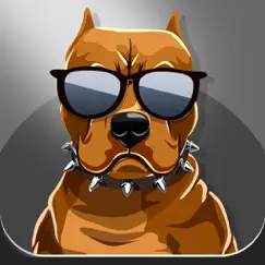 pit bull dogs emoji stickers logo, reviews