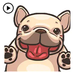 animated funny french bulldog logo, reviews