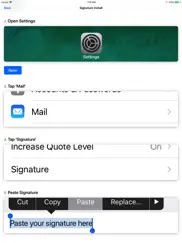 html email signature - mail ipad bildschirmfoto 2