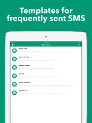 sms templates - text messages iPad Captures Décran 1