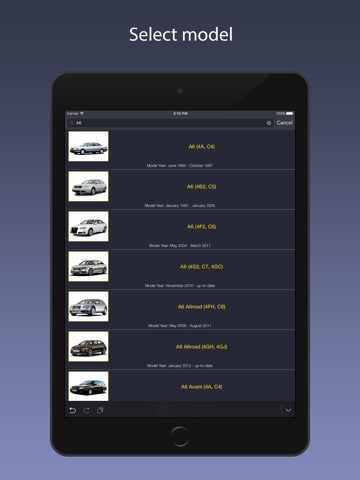auto parts pour audi iPad Captures Décran 1