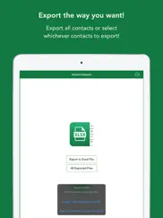 contacts to xlsx - excel sheet iPad Captures Décran 2