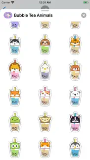bubble tea animals stickers iphone images 3