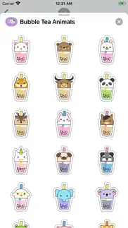 bubble tea animals stickers iphone images 2