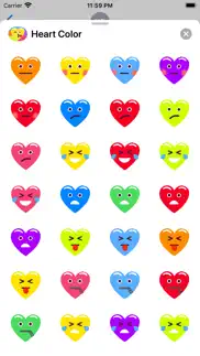 heart face multicolor stickers iphone bildschirmfoto 4