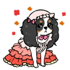 adorable cavalier dog sticker logo, reviews