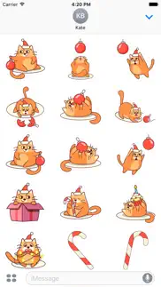 fat cat christmas stickers iphone images 3