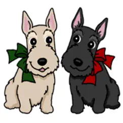 cute scottish terrier dog icon logo, reviews