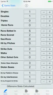 baseball player stats tracker iPhone Captures Décran 2