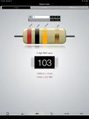 resistor toolkit, color codes iPad Captures Décran 3