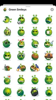 green smiley emoji stickers iphone resimleri 2