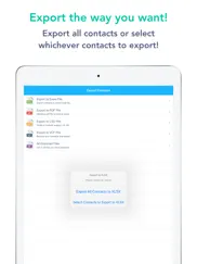 contacts to excel , pdf , csv iPad Captures Décran 2