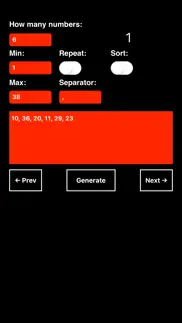 random number generator picker iPhone Captures Décran 1