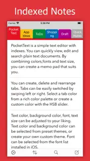 pockettext - indexed notes iphone images 1