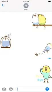 lovely budgie animated sticker iphone images 1