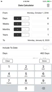 date and time calculator pro iphone capturas de pantalla 2