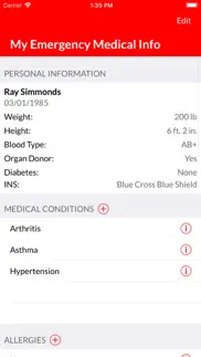 my emergency medical info iphone images 1