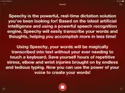 voice dictation - speechy ipad images 1