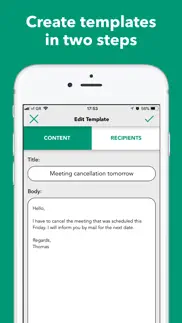 sms templates - text messages iPhone Captures Décran 2