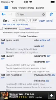 diccionario wordreference.com iphone capturas de pantalla 1