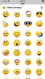 yellow smiley emoji stickers iPhone Captures Décran 3
