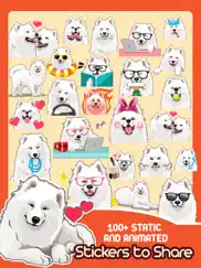 samoyed dog emoji sticker pack ipad images 2