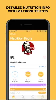 nutrismart - fast food tracker iphone images 2