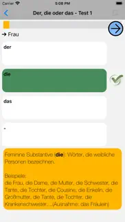 deutsch grammatik test pro iphone capturas de pantalla 2