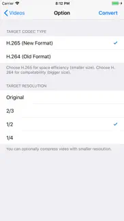 h.265 : h.264 cross converter iphone resimleri 3
