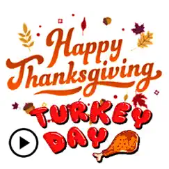 happy thanksgiving sticker gif logo, reviews